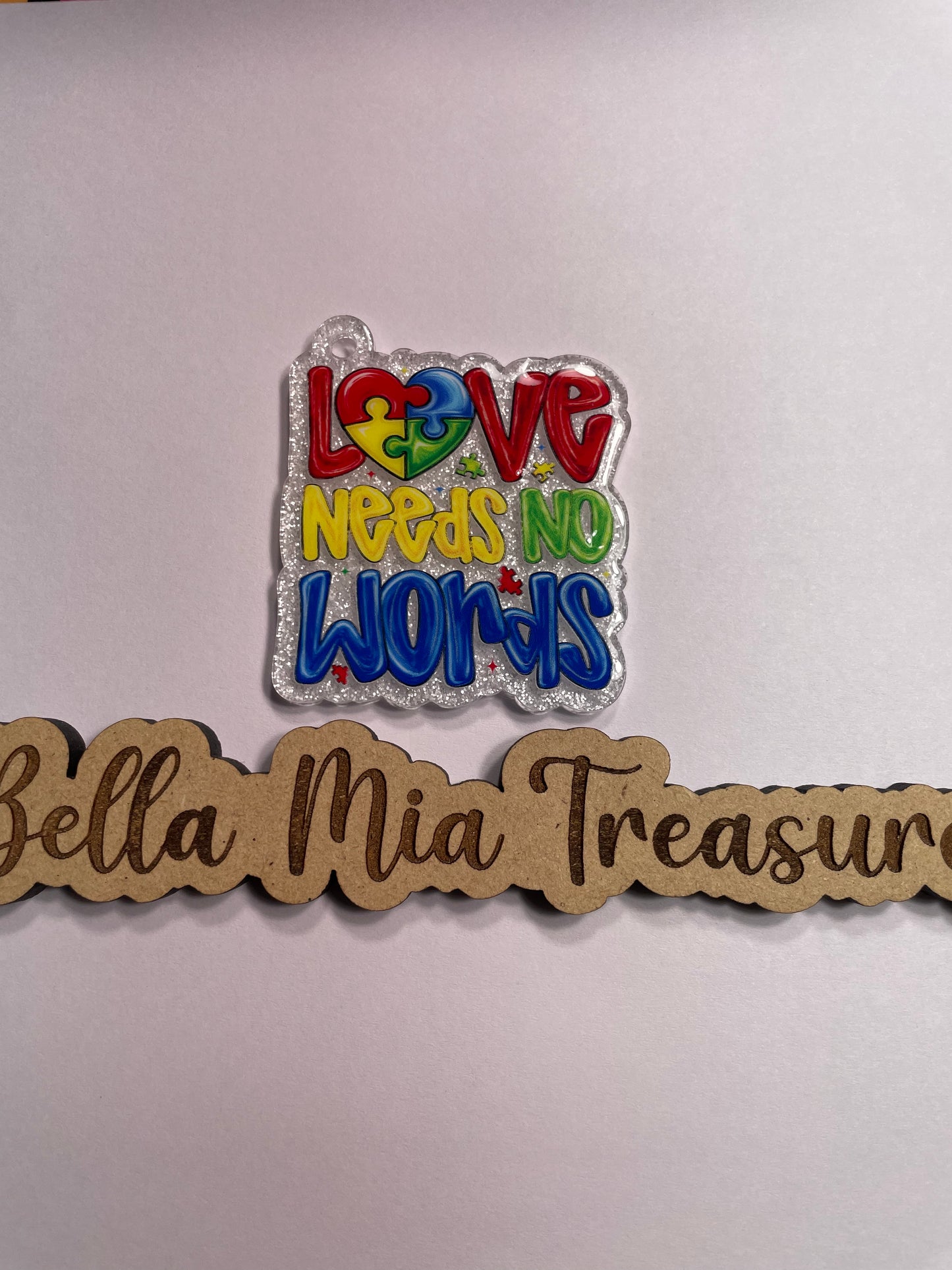 Love needs no words keychain