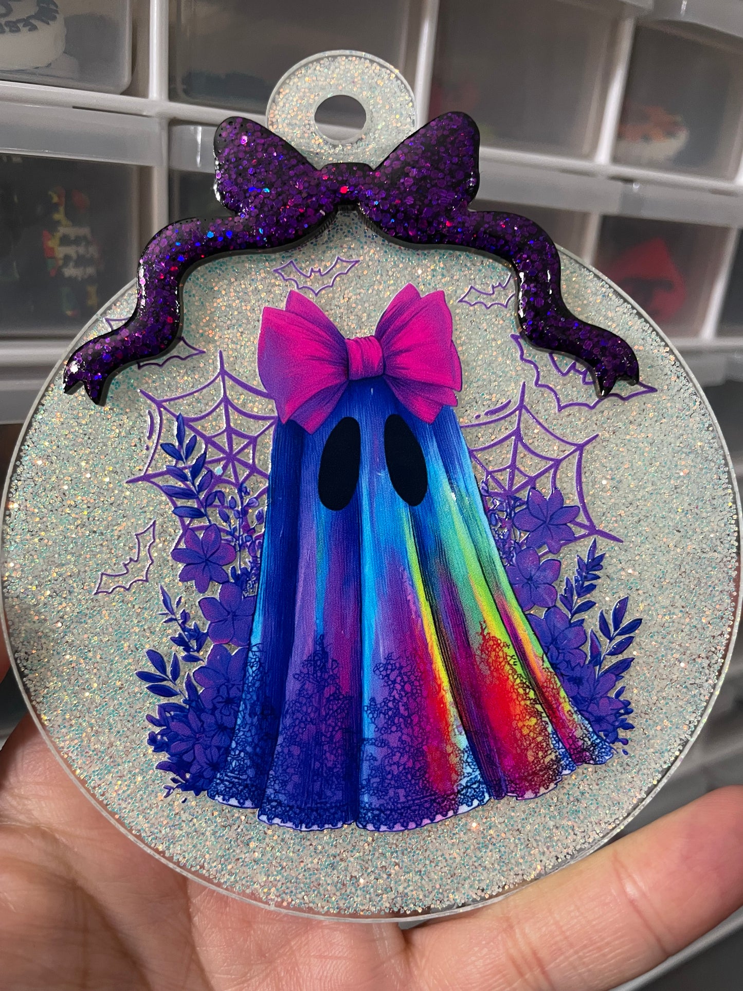 Halloween Ghost Glow in the Dark Ornament
