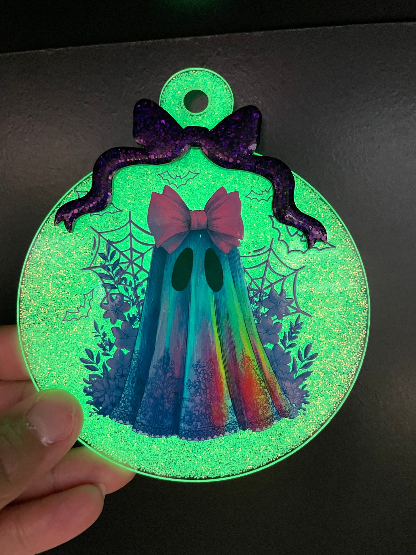 Halloween Ghost Glow in the Dark Ornament