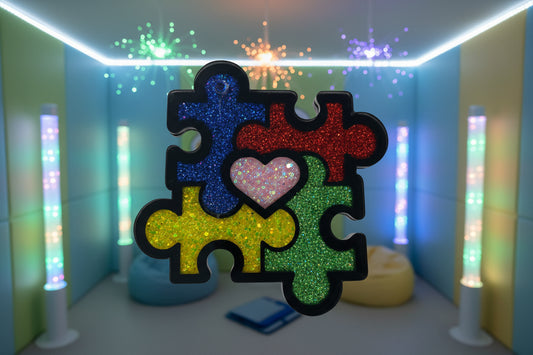 Autism puzzle keychain